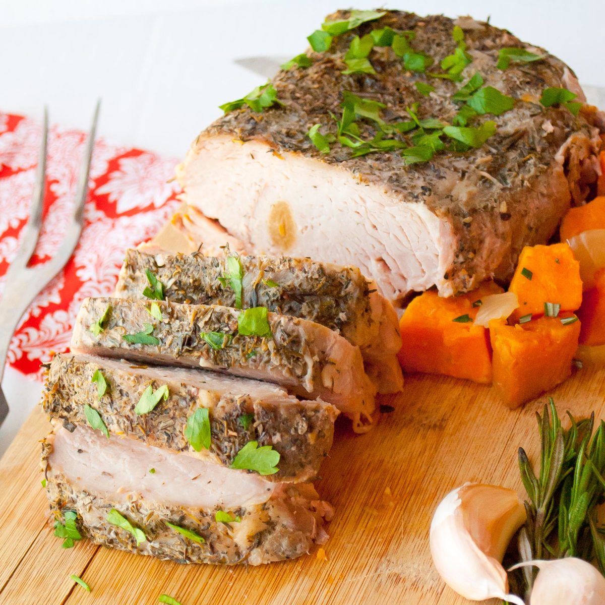 Crock Pot Apple Rosemary Pork Loin » Civilized Caveman