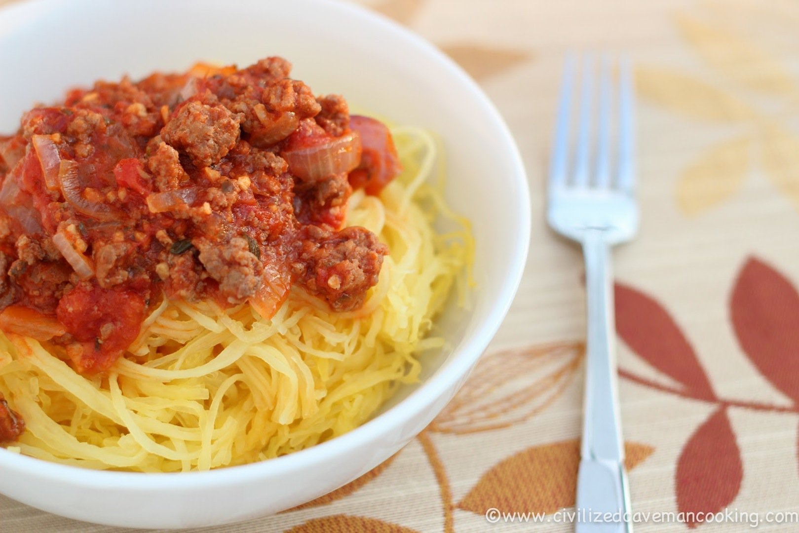 Spaghetti Squash with Roasted Red Pepper Sauce