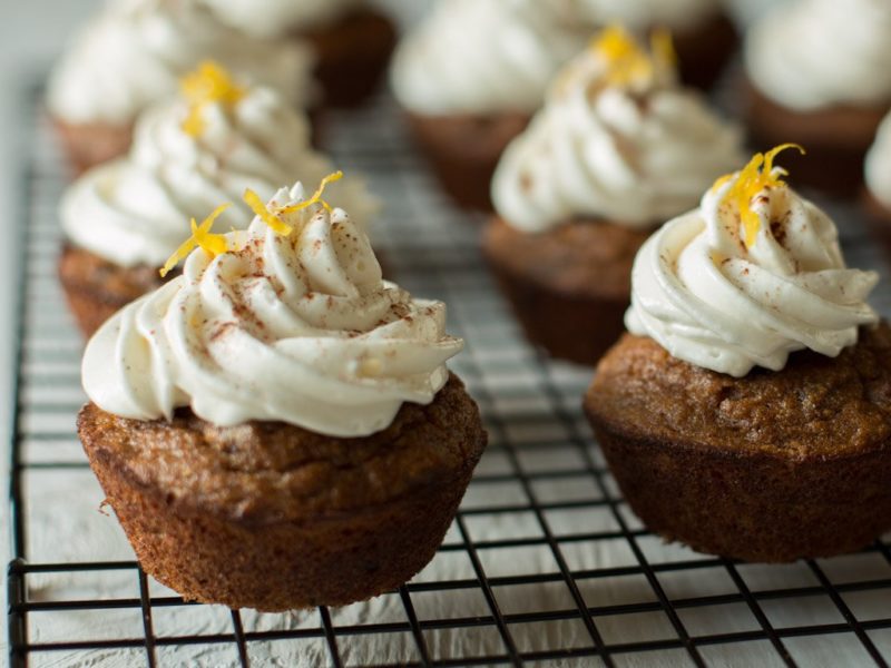 Cinnamon Muffins with Honey Frosting