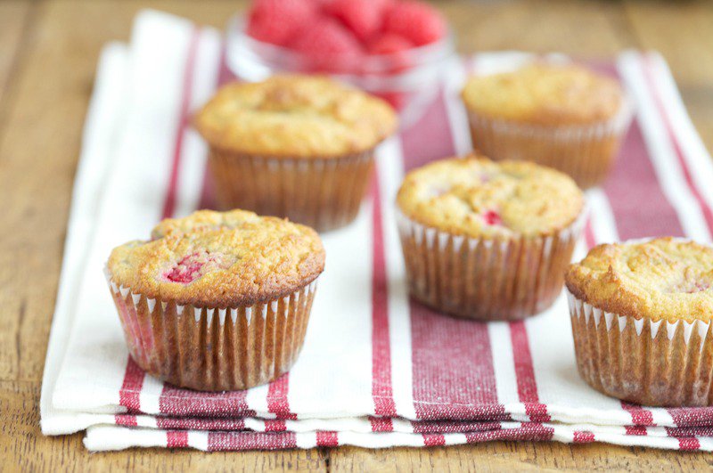 Raspberry Almond Muffins