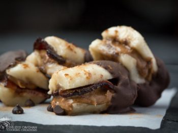 Chocolate Bacon Almond Butter Bananas