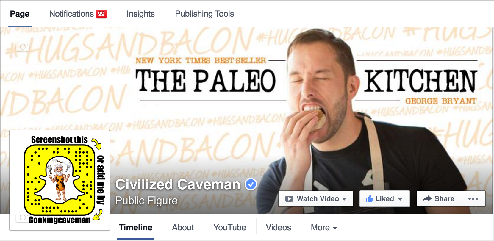 Facebook Live Caveman