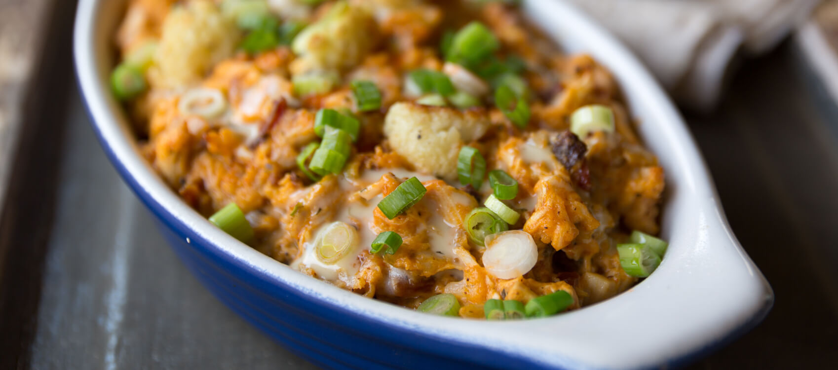 Buffalo Chicken Bacon Ranch Casserole - GF, DF, Paleo - Civilized Caveman