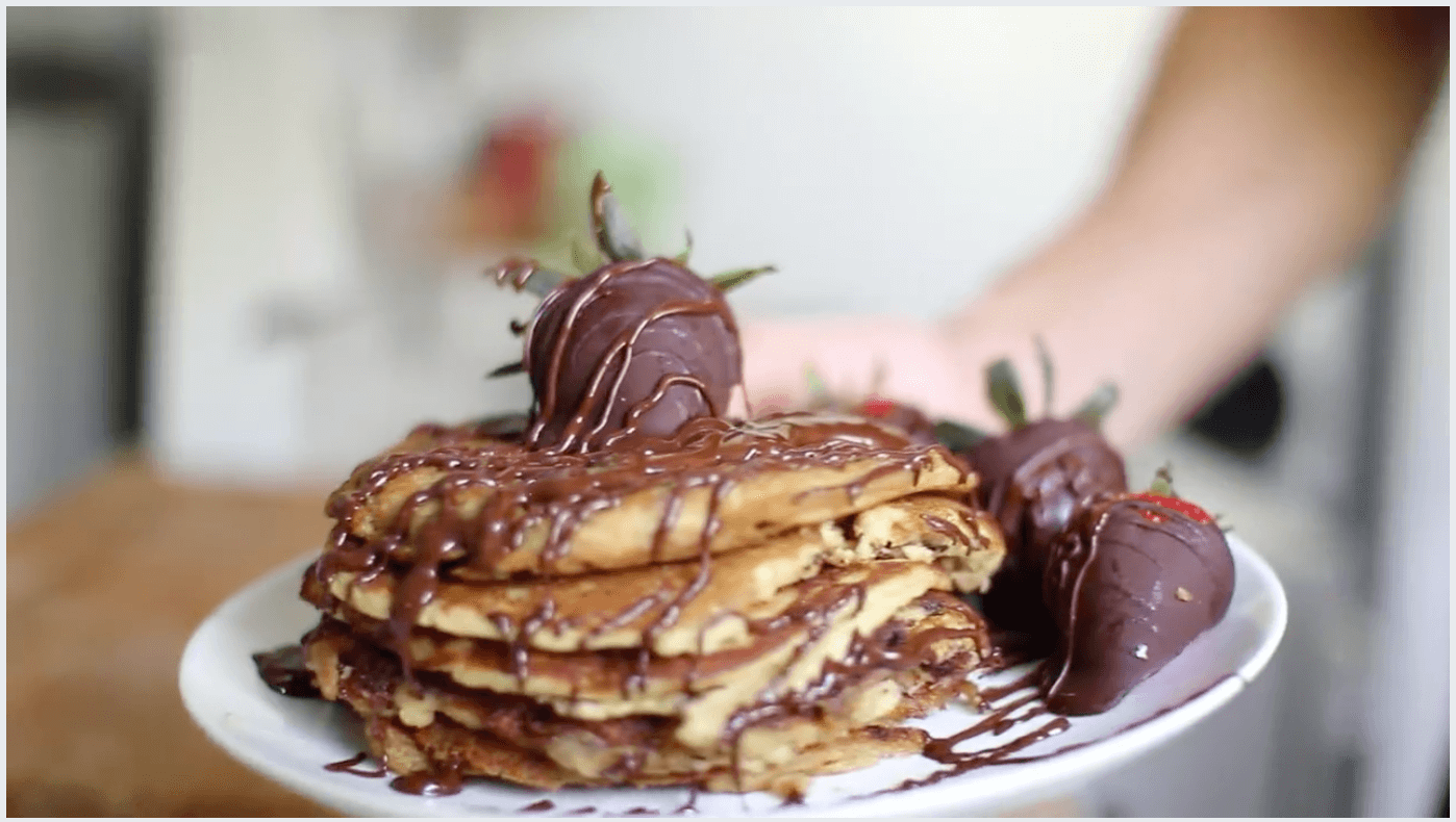 chocolate stuffed pancakes