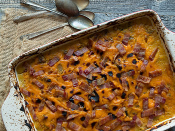 Four Layer Beef and Bacon Casserole