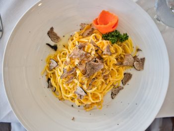 Tagliatelle with Duck Spreadable with Truffle Sauce